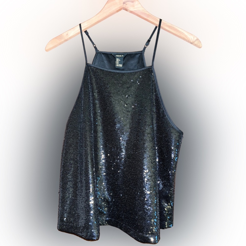 Limited Edition F21 celebrity black sparkling blouse
